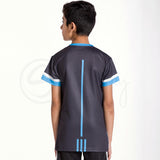 Activate All Day Wear Black And Turquoise Tee
