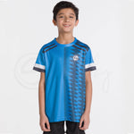 Activate All Day Wear Blue with Black Stripes Tee