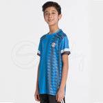 Activate All Day Wear Blue with Black Stripes Tee