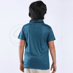 Defender Turtle Neck Teal Blue Mask Tee Matrix design