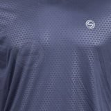 Full Sleeves Hexagon Embossed Tees Navy