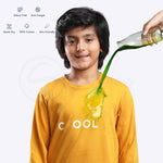 Glow In The Dark Zero Stain 100 percent Cotton Celebration Yellow Thumb T shirt