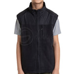 Polar English Fleece Bomber Vest Black