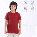 Stain Repeller Solid Maroon Tee