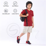 Stain Repeller Solid Maroon Tee
