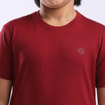 Stain Repeller Solid Maroon Tee