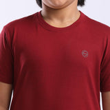 Stain Repeller Solid Maroon Tee