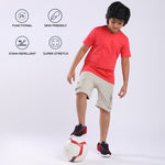 Stain Repeller Solid Salmon Red Tee