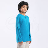 Stain Repeller Tees Turquoise Blue Henley Tees