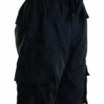 Black 4 in 1 Convertible Cargos Full Pant three quarters Shorts and Pouch