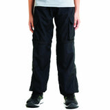Black 4 in 1 Convertible Cargos Full Pant three quarters Shorts and Pouch