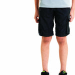 Black 4 in 1 Convertible Cargos Full Pant three quarters Shorts and Pouch