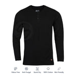 Zero Stain 100% Premium Cotton Full Sleeve Henley T-shirt