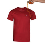 Pack of 3 Zero Stain Crew Neck 100% Premium Cotton T-shirts (Maroon, Salmon Red & Green)