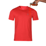 Solid Salmon Red Crew Neck Zero Stain 100% Premium Cotton T-shirt
