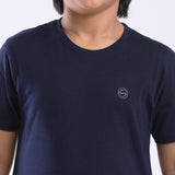 Stain Repeller Solid Navy Blue Tee
