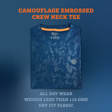 All Day Wear Camo Embossed Pack of 3 Tees (Black, Green & Teal)