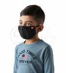 Schoolay Defenders kids pack of 4 black reusable 4-layer outdoor masks