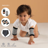 Baby Cotton Socks Set (Grey & Black)