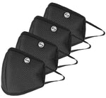 Schoolay Defenders adult pack of 4 black reusable 4-layer outdoor masks